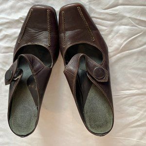 Aerosoles Sugar Snap, Chocolate Brown Heeled mule, sz 6.5
